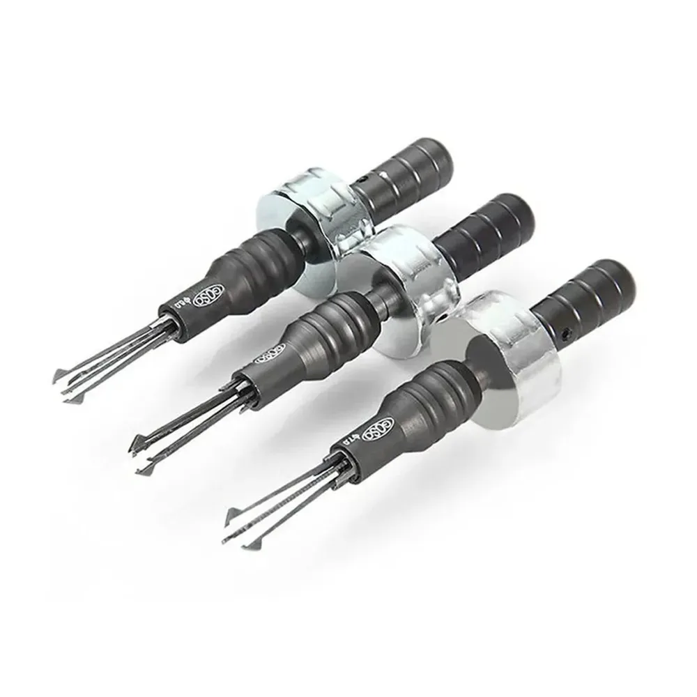 3pcs Interchangeable Tubular Lock Pick Set Stainless Steel Keys Unlocking Tool for Professional Locksmith Daily Use