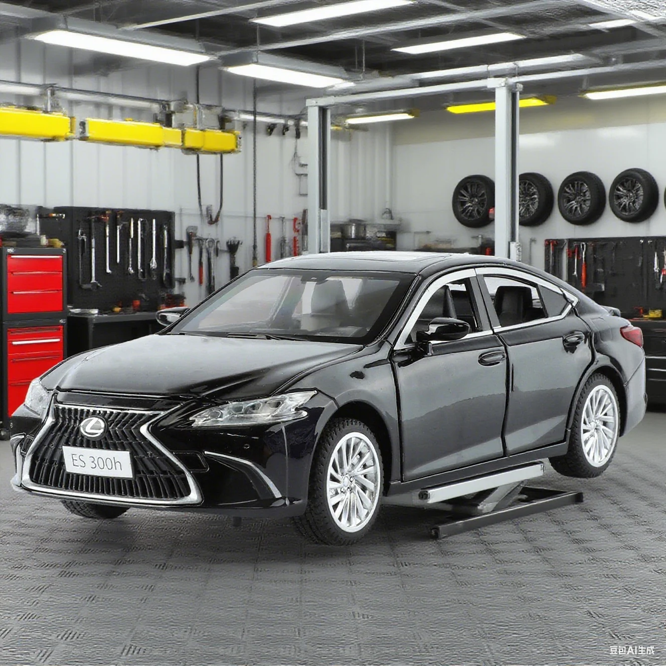 1:24 ES300 ES300h Alloy Car Model Sound and Light Pull Back Children's Toy Collectibles Birthday gift