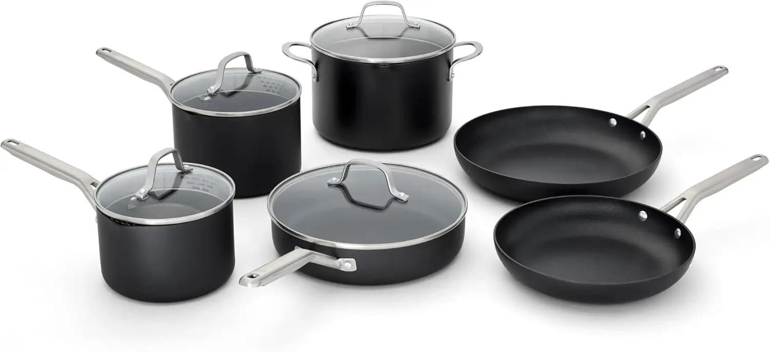 Hard Anodized Nonstick 10 Piece Cookware Collection