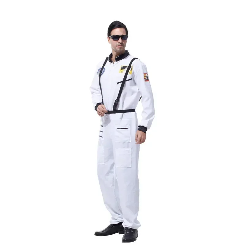 halloween costume for men white Spaceman space suit astronaut costume for men women adult  Carnival fantasy cosplay kids boys