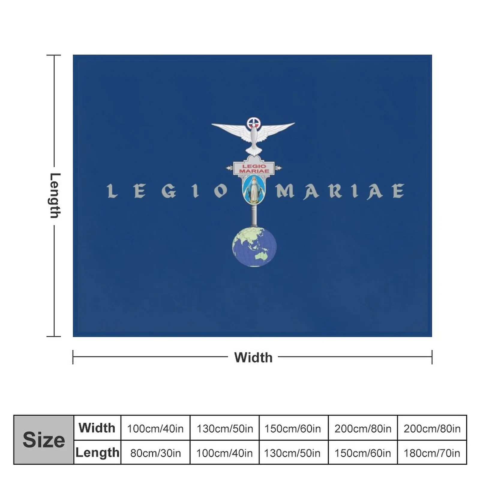 Legion of Mary, Legio Mariae, Marijina Legija Throw Blanket Vintage Polar Baby Heavy Blankets