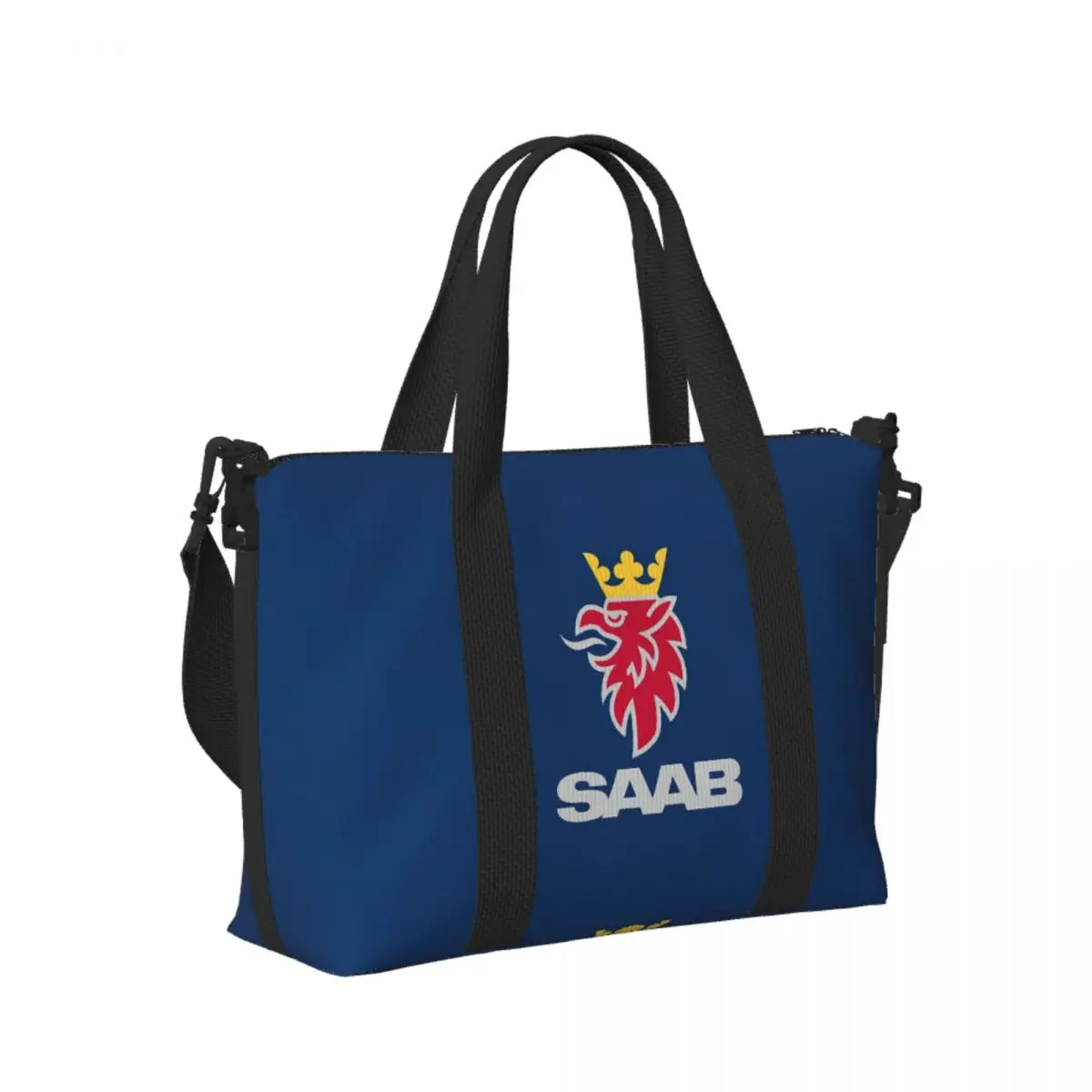 

Saab Logo Products Beach Travel Bag Large Capacity Tote Bags for Gym Yoga Women Shopping Duffle Shoulder Bag