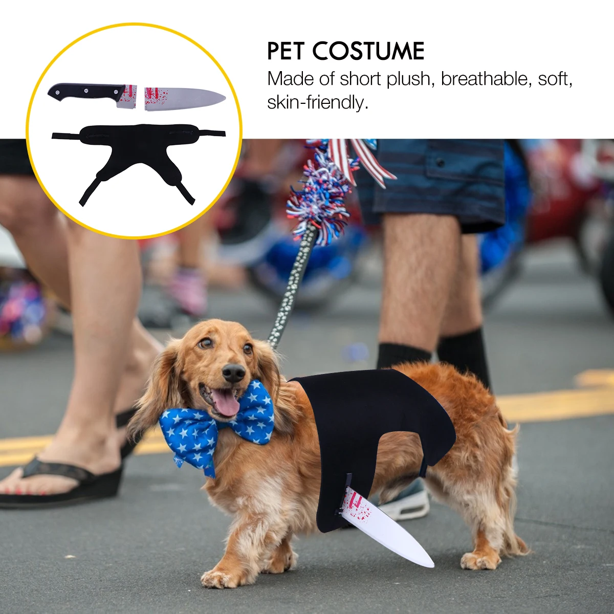 

Halloween Pet Costume Creative Bloody Harness for Cat Dog Small Size Adjustable Vest Outfits Party Decoration Pet Supplies