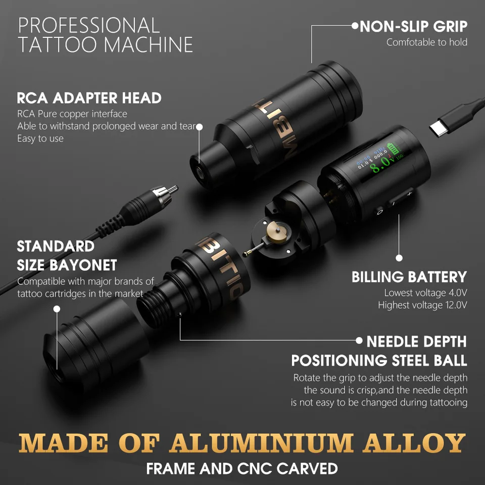 その他 AMBITION Ninja ultra Ambition Ninja Ultra 2024 Wireless Tattoo Machine Pen Latest