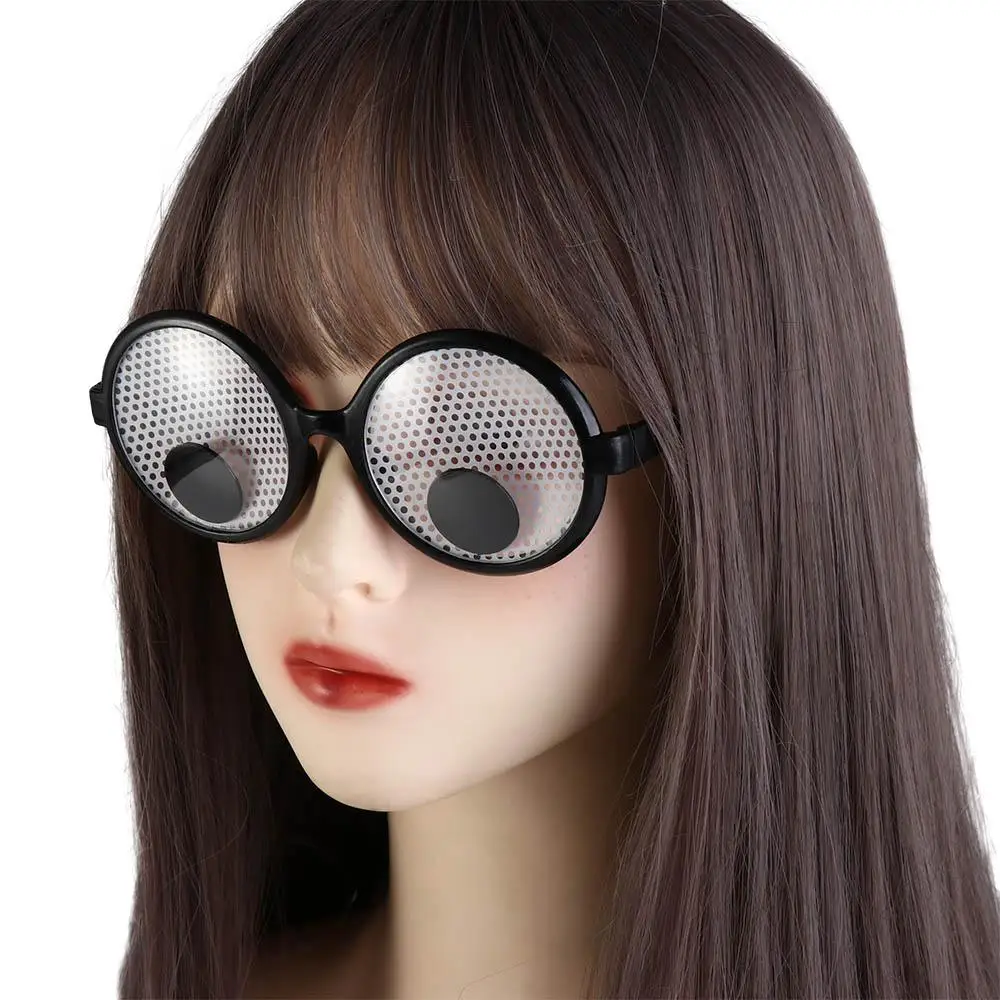 Novelty Funny Rotatable Eyeball Glasses Prank Trick Creative Eyeball Eyeglasses Visible Cool Party Glasses Party