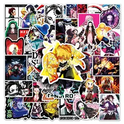 50Pcs Hot-Blooded Japanese Comic Demon Slayer Series Graffiti Stickers Suitable for Laptop Helmets Desktop Decoration  Stickers