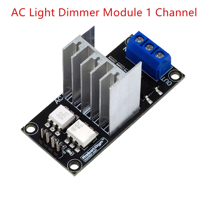 

AC Light Lamp Dimming and Motor Dimmer Module, 1 Channel, 3.3V/5V logic, AC 50/60hz, 220V/110V - 600V Thermostat Electronic