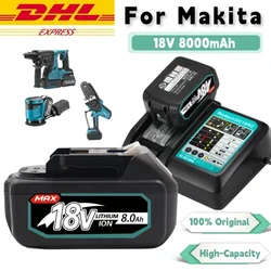 8.0Ah Battery Replacement for Makita 18V Battery Compatible with 18 Volt BL1860B BL1850B BL1840B BL1830B BL1815B Batteries