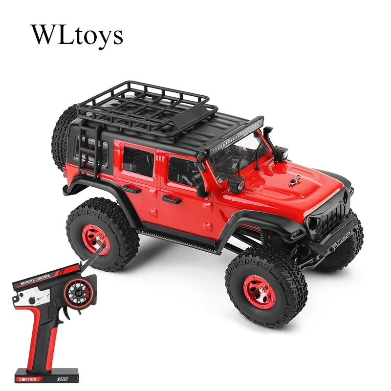 2025 New RC Cars WLtoys 2428 1/24 With LED Light 2.4G 4WD Toys Metal Chassis Electric Toys Off-road Climbing Car For Boys