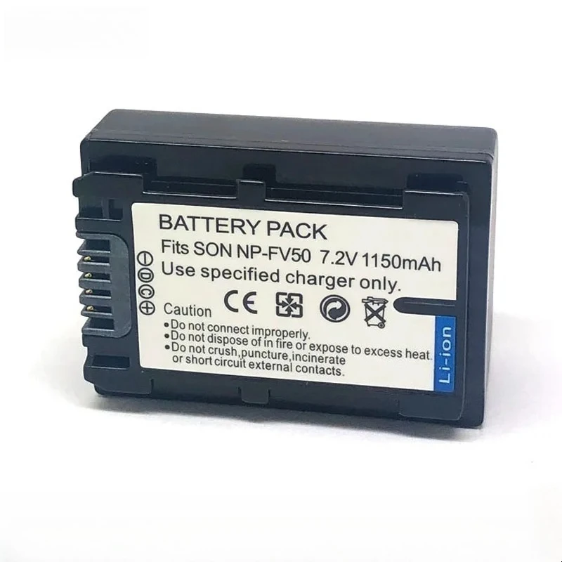 1150mAh NP-FV50 Battery Charger For SONY NP-FV100 NP-FV70 FV30 FV70 FV100 FH60 FH70 FH100 CX700 CX760E AX100E SX83 SX63 CX580