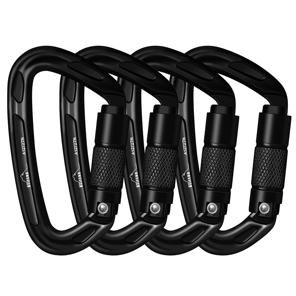 4PCS Carabiner Set For Key Camping Survival EDC Outdoor Keychain Clip Aluminum Alloy Tactical Caribiner Hook Karabiners Gift