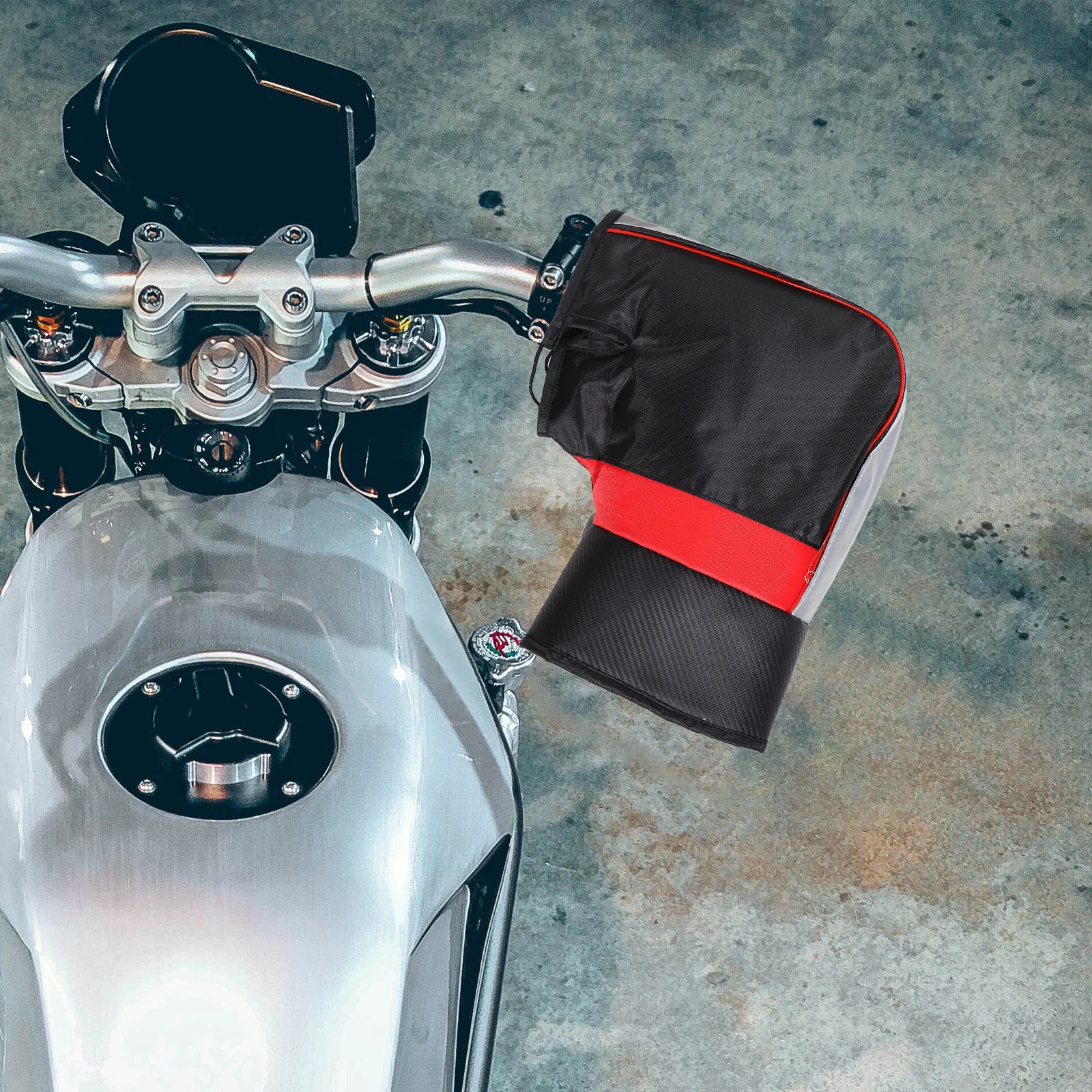 

1 Pair Electric Bike Handlebar Covers Thick Windproof Winter Warm Gloves Reflective Scooter Hand Covers Cold Weather Protective