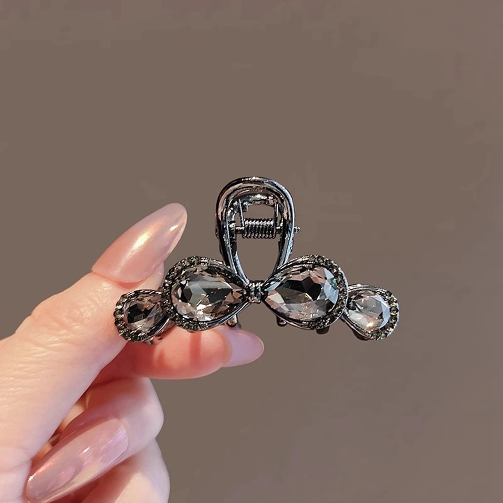 

Shining Rhinestone Hair Claws Women Girls New Fashion Elegant Ponytail Hairpins Bowknot Hair Accessor