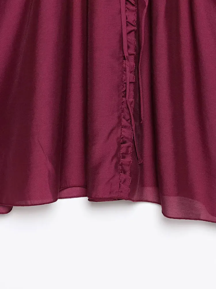 2025 verão sexy casual chique vestido feminino sólido em camadas manga longa rendas mini vestido nova moda vestido feminino