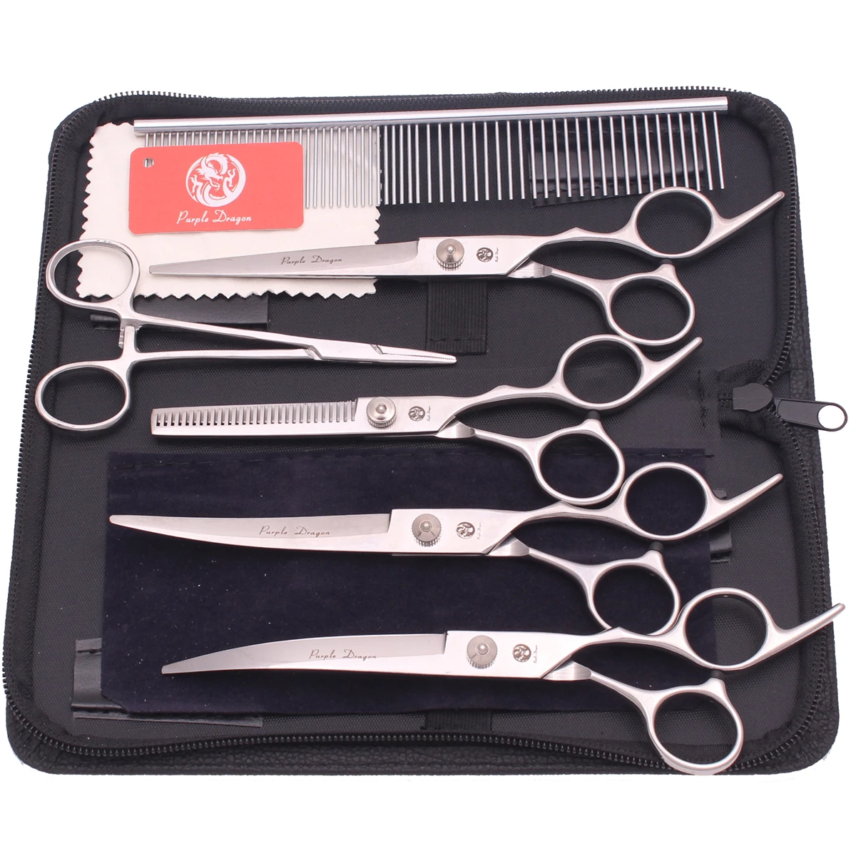 

Pet Grooming Scissors JP Stainless 6" 7" Dog Scissors Pet Curved Scissors Thinning Shears Comb Scissors for Grooming Z3001