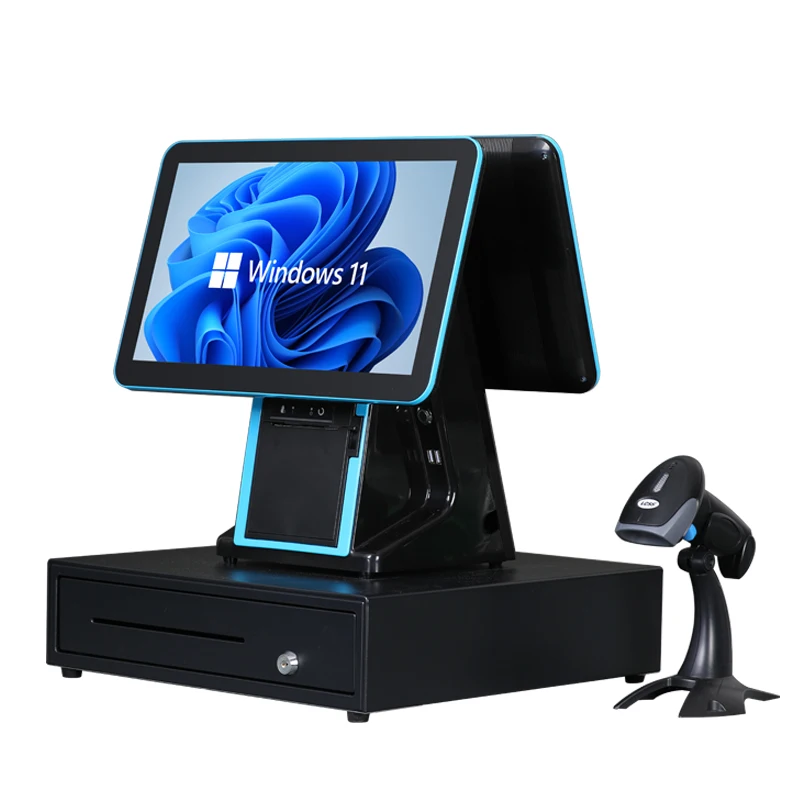 1902A Point of Sale Full Cashier Register System Pos Hardware and Software for Retail Cashier System with Built-in 80 Printer