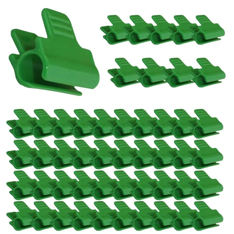 

50PCS Greenhouse Clamps Clips Greenhouse Plastic Clamps Garden Hoop Clips For Netting Plant Cover Garden Hoop Clips 10MM