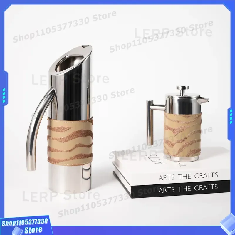 French Press Coffee Maker With Grinder Set For Cafe Bar Corner Decor Aesthetic Soft Decoration Atmosphere Arrangement Display