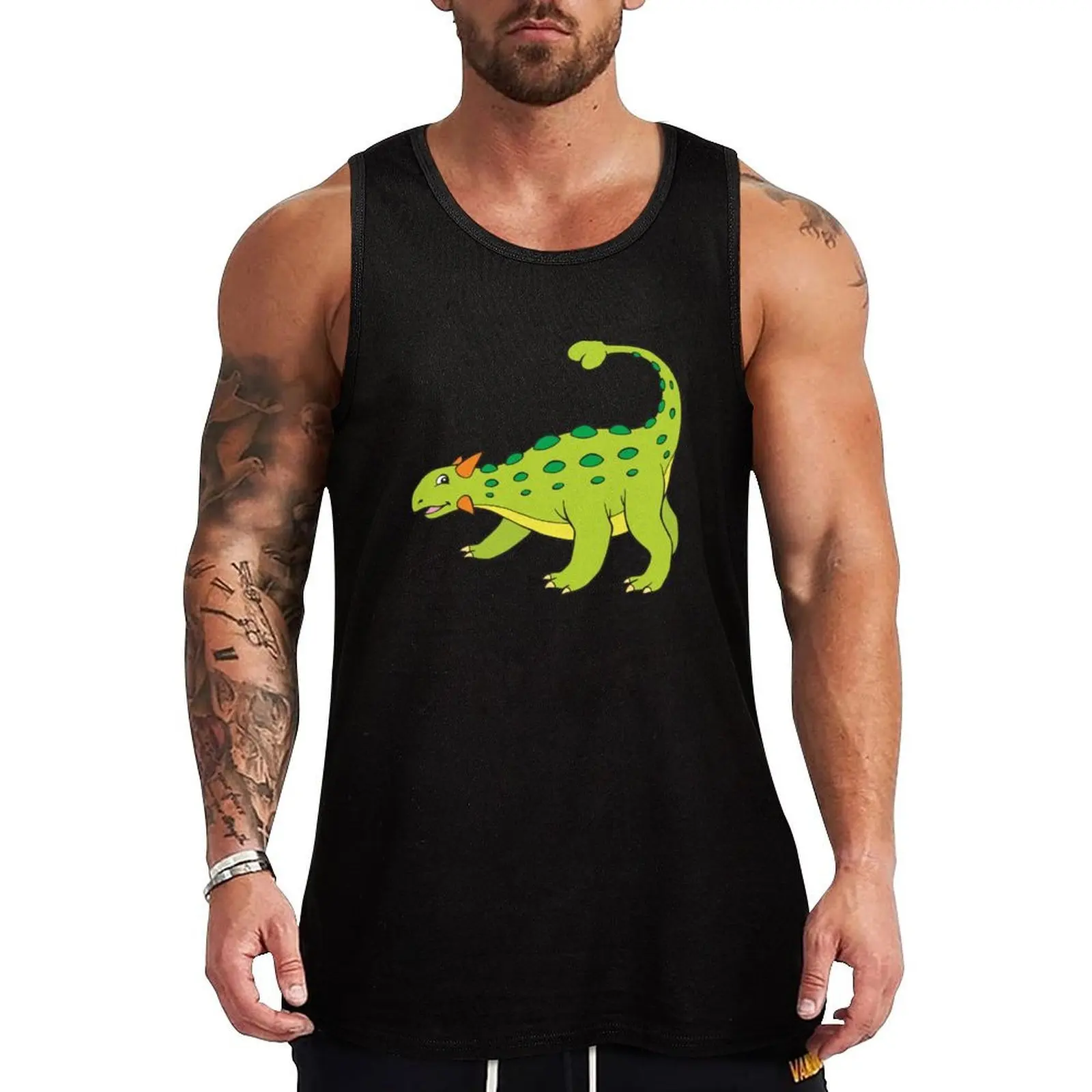 

Ankylosaurus - Cute Dinosaur Tank Top bodybuilding for men summer cool things