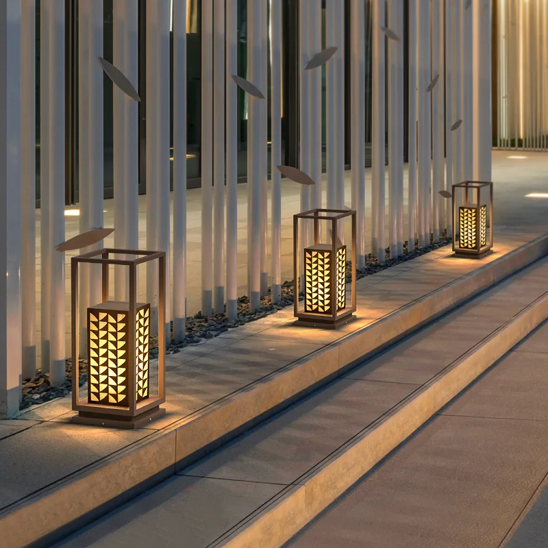 Villa landscape lawn lamp park road garden floor lamp outdoor classical column lamp