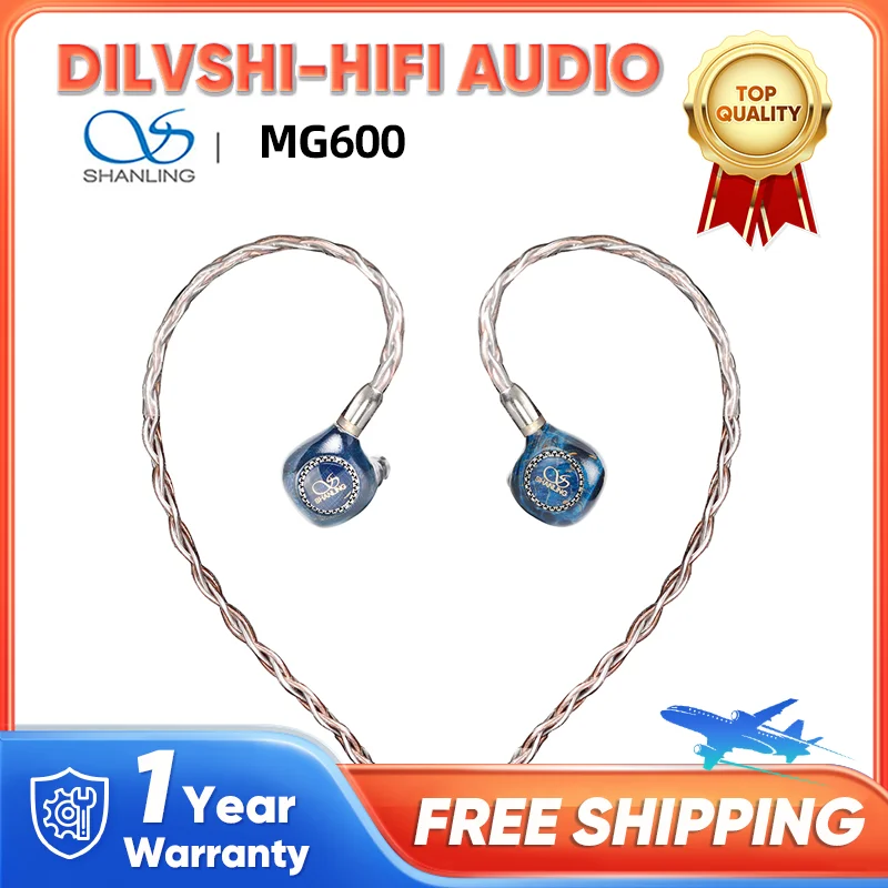 

SHANLING MG600 10 мм алюминиевый/магниевый динамический драйвер IEM наушники-вкладыши гарнитура MMCX монокристаллический медный съемный кабель