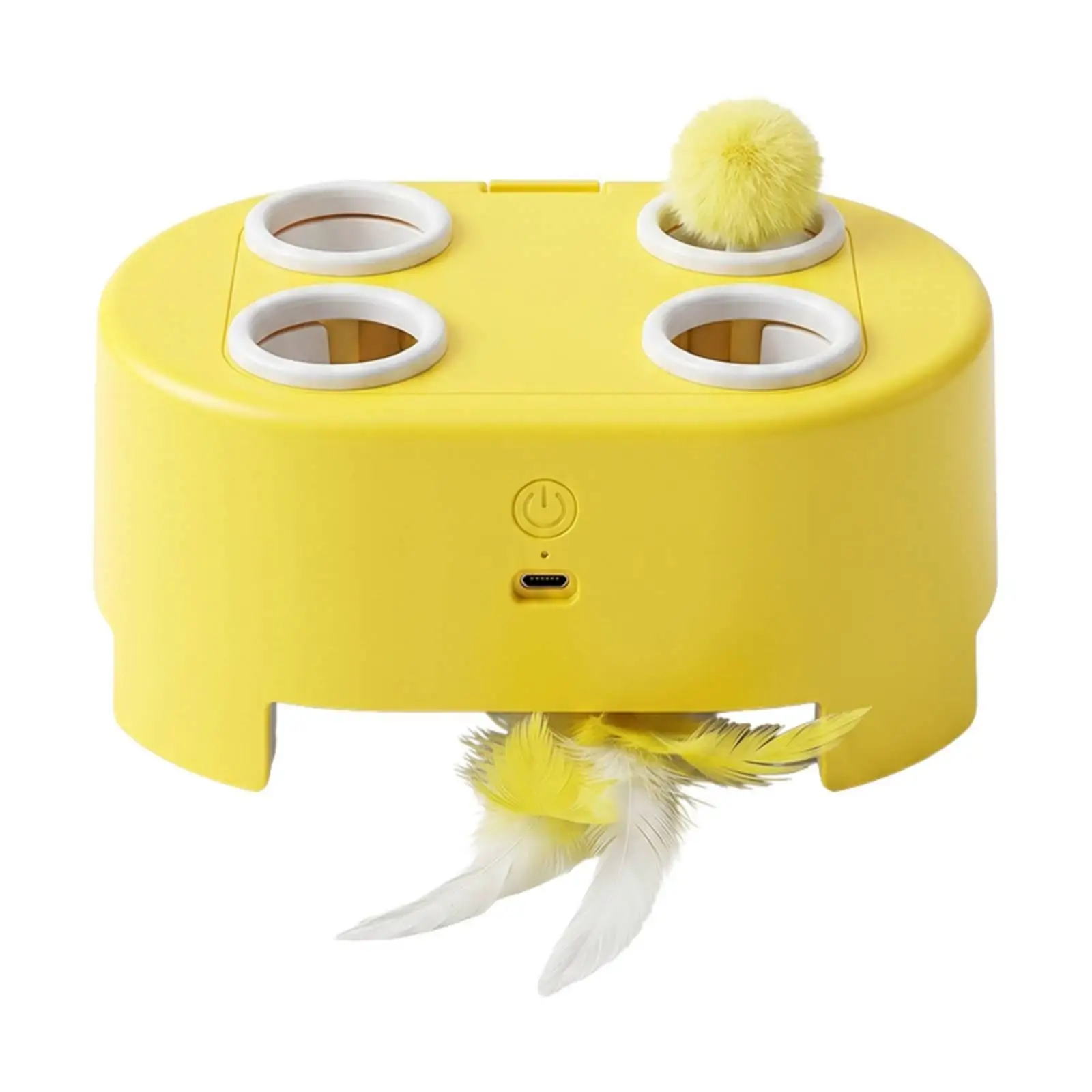 Cat Toy with Feathers Rechargeable Interactive Cat Toy Compact for Cats, Kittens