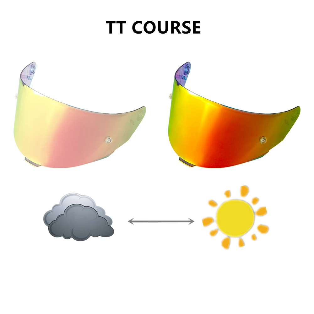 

Photochromic Visor for KYT TT Course Helmet Shield Lentes para Casco Lens Accessories Windproof Replacement Visera UV Protection