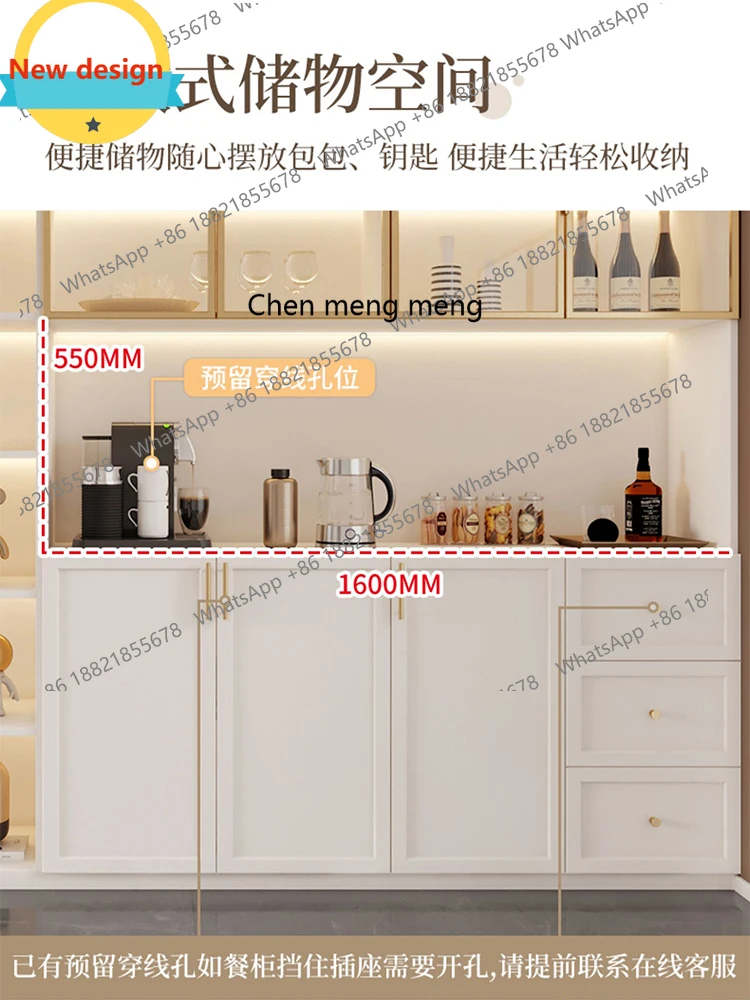 

French Cream Style Dining Side Cabinet Light Luxury Household Restaurant Storage Simple Multifunctional Storage Cabinet b567