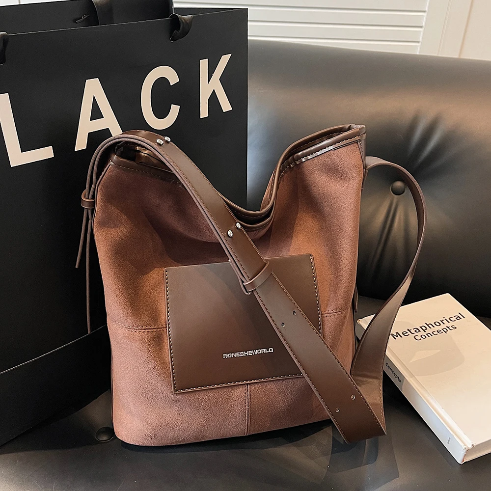 

Повседневная женская сумка через плечо с широким плечевым ремнем, сумки на одно плечо из искусственной замши в стиле ретро 202, универсальная дорожная сумка-мессенджер