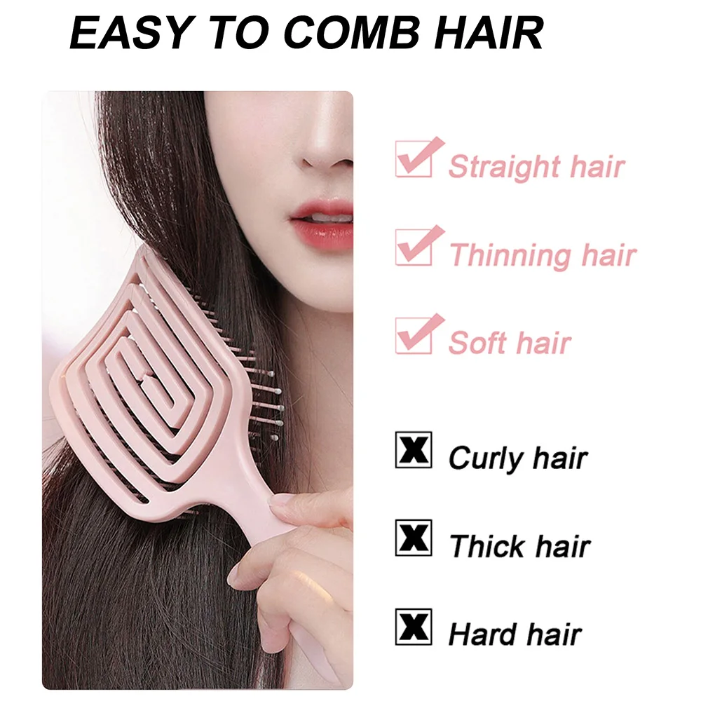 Massage Comb Tangled Hair Comb Hair Brush Massage Anti-static Hollow Out Wet Curly Hair Brushes For Women Wet Curly Hair Brush