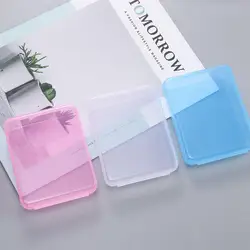 1Pc PP Mask Storage Box Transparent Portable Dustproof Mask Storage Case Disposable Face Masks Powder Puff Container