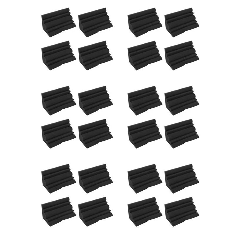 SYDS 24 Pcs Corner Bass Trap Acoustic Panel Studio Sound Absorption Foam 12 X 12 X 24Cm