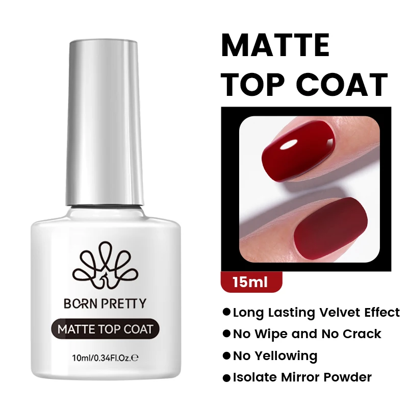 BORN PRETTY Transferfolie Nagelgelpoliermittel Semi-Permanenter Lack für selbstklebenden Aufkleber Nagelkleber Soak Off UV LED Gel Nail Art Man