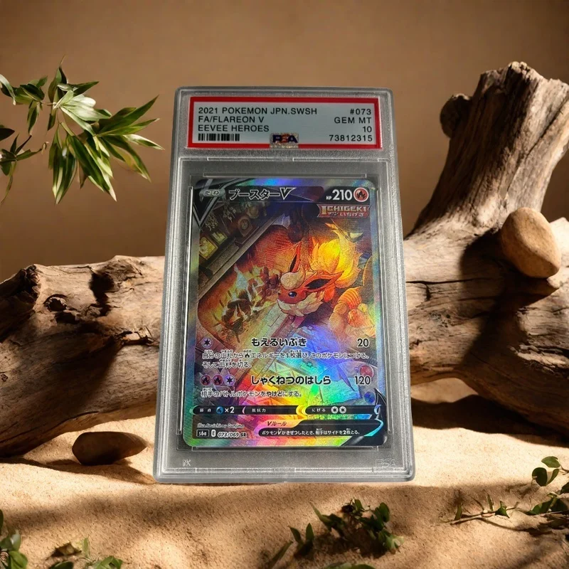 

DIY 2021 POKEMON JAPANESE SWORD & SHIELD EEVEE HEROES #073 FA FLAREON V Authentication Grade 10 Collection Cards