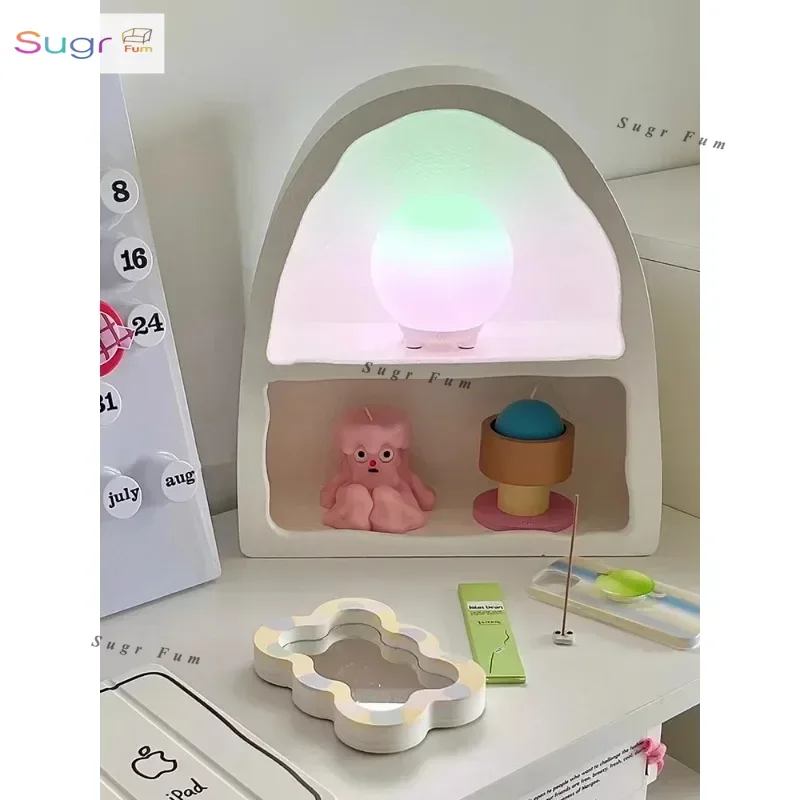 

Medieval Internet celebrity desktop wall bedside table shelf small white small ornament display shelf display storage shelf