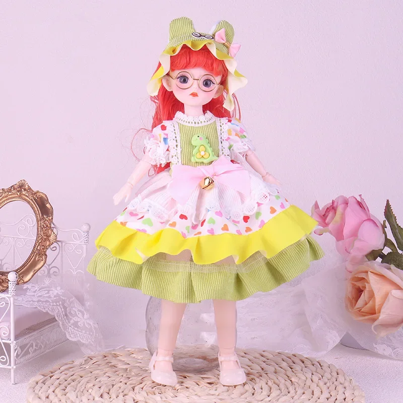 11 pollici bambola giocattolo regalo di compleanno per bambini bambola Bjd set completo 6 minuti cosplay bambola BJD ragazza vestire gonna vestiti