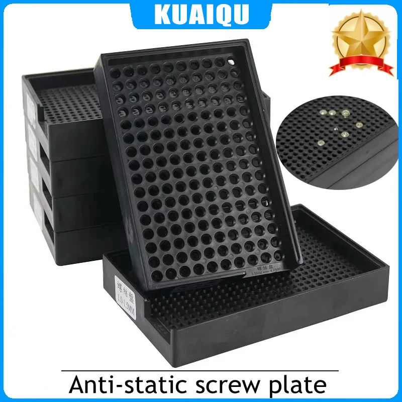 

Screws Storage Tray Screw Holder Anti Static Tray PP Slotted Storage Organize Suitable for 1-4mm Screws Automatically Arranged