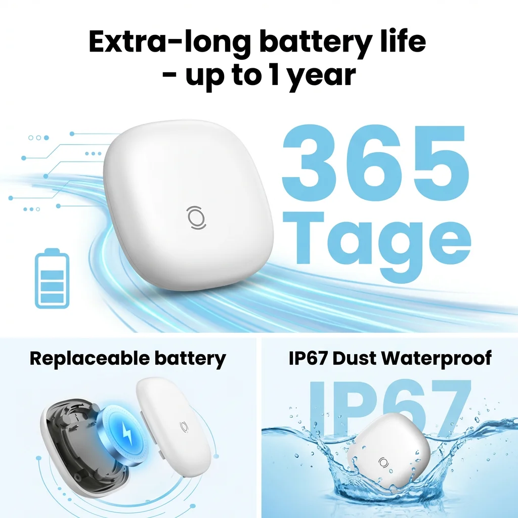 Premium OTAG Android Smart Item Tracker Google Certified IP67 Waterproof No Monthly Fee Compatible with Find My Device