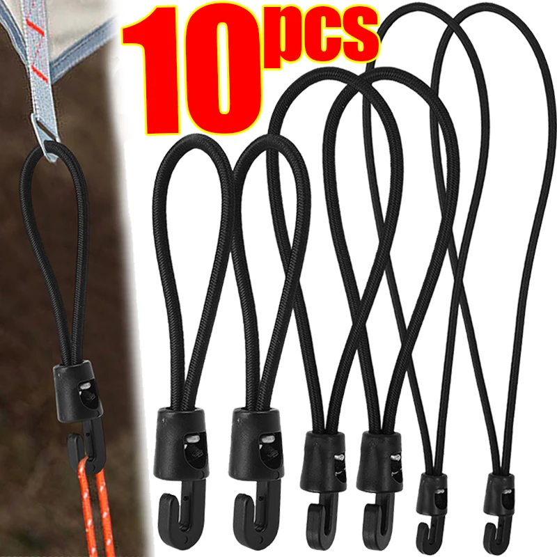 AliExpress 1~10pcs Elastic Fastening Strap Bungee Cord for Car Motorcycle Bicycle Luggage Binding Rope Black Tie Down Band Auto Accessory