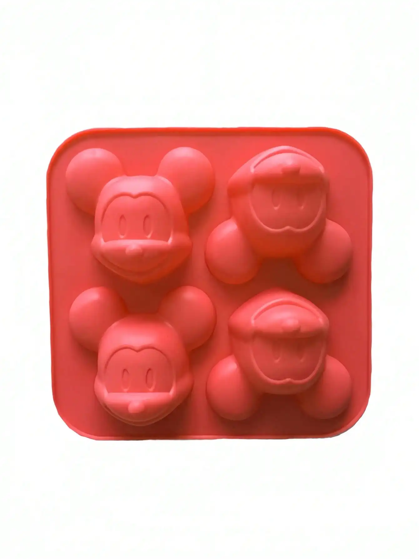 4 Stück Stitch Mickey Pooh Silikonform für Kekse, Schokolade und Süßigkeiten, perfekt für DIY-Geburtstagskuchen-Dekorationen, Geschenke