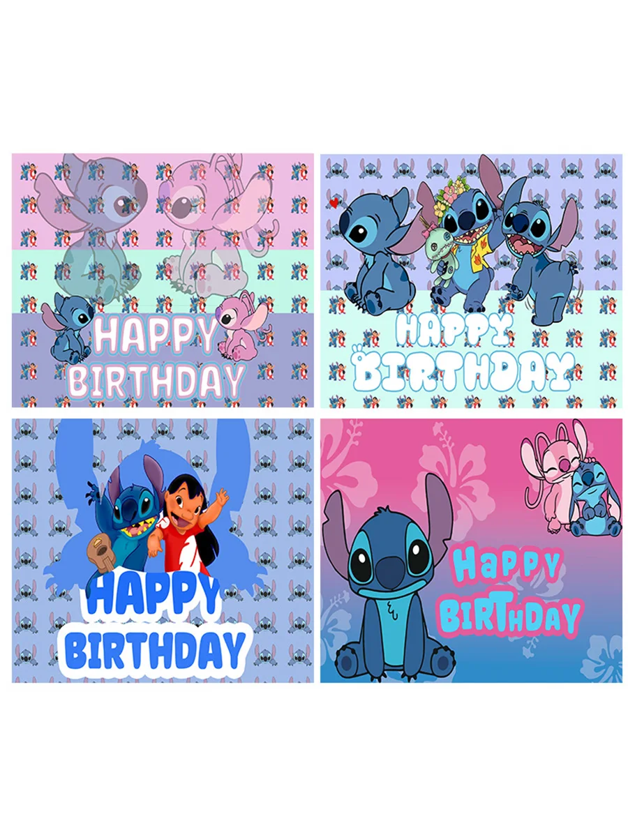 

Lilo & Stitch Birthday Party Supplies Decoration Customize game Backdrop Baby Shower Banner Kid Faovr Room Decor