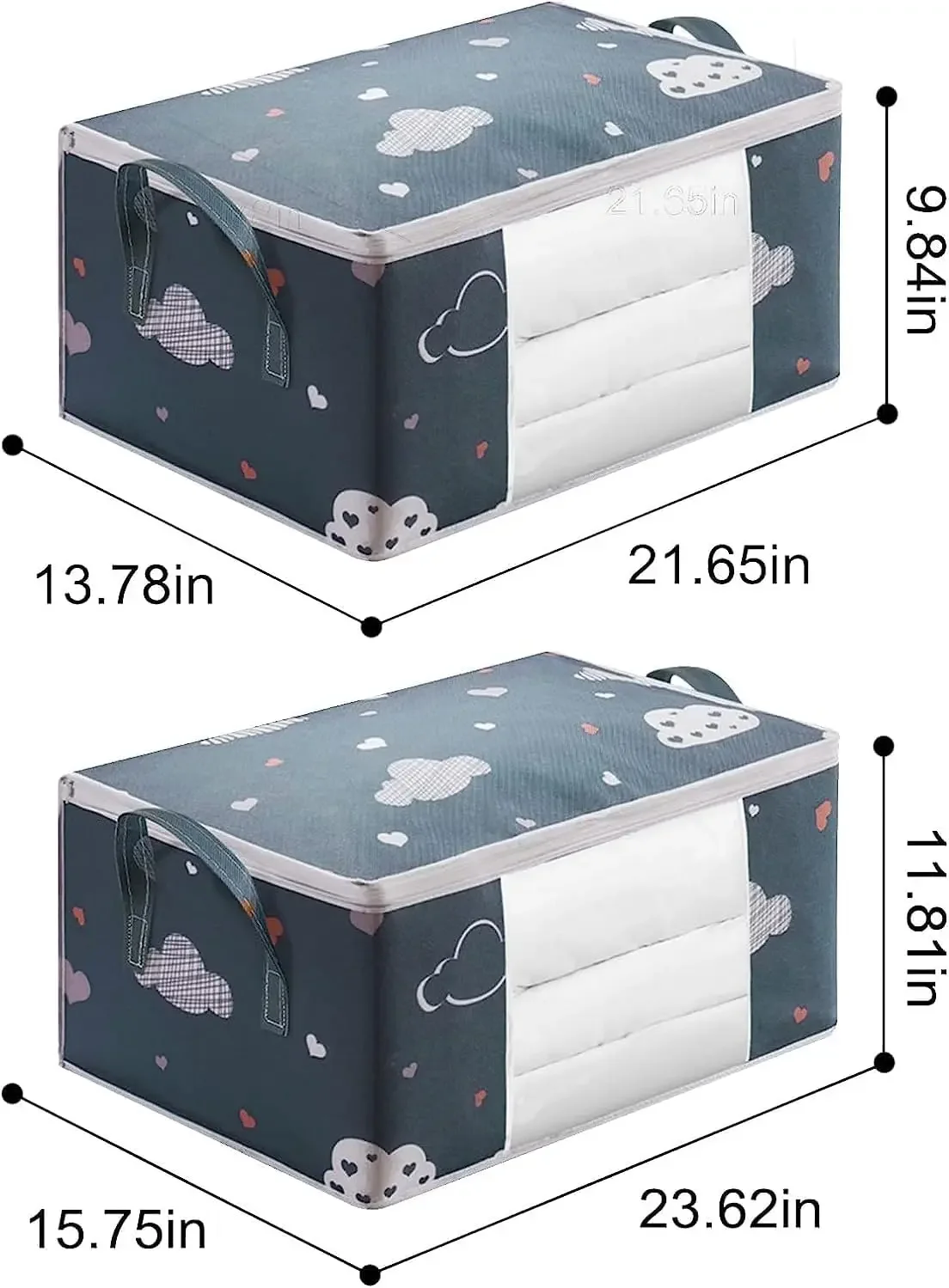 Large Quilt Storage Bag Dust-proof Wardrobe Quilt Clothes Organizer Household Blanket Zipper Sorting Bags Moving Bag Storage Box