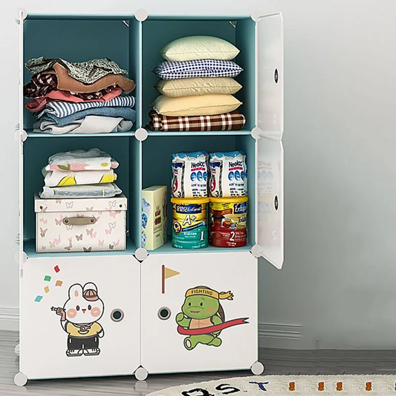 

Clothes Partitions Wardrobe Bedroom Organizer Storage Cabinet Plastic Living Room Wardrobe Modern Guarda Roupa Hotel Furniture