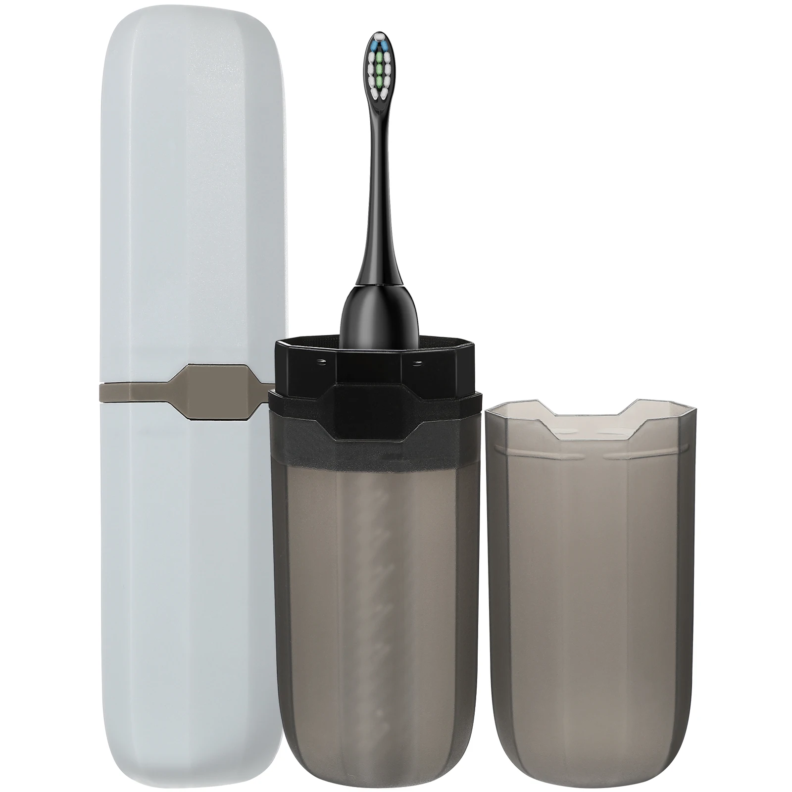 

2Pcs Portable Toothbrush Cases Lightweight Plastic Travel Toothbrush Holders Camping Toothpaste Carrying Boxes Organizer