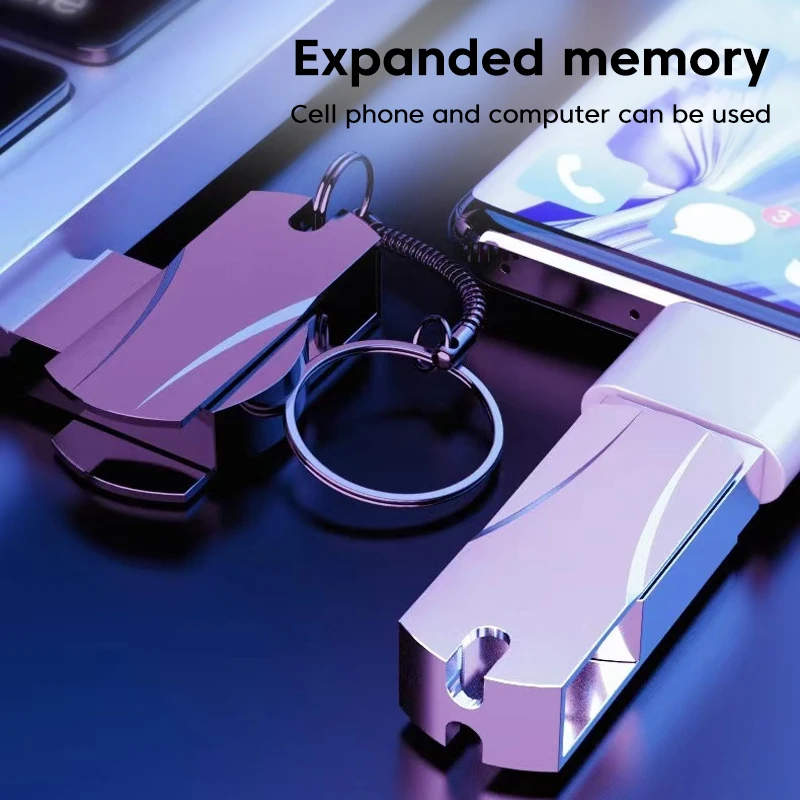 512GB 1TB 2TB U Disk USB3.0 High Speed Flash Drive Expanded Memory Metal USB Flash Drive With Keychain For Cell Phone Computer