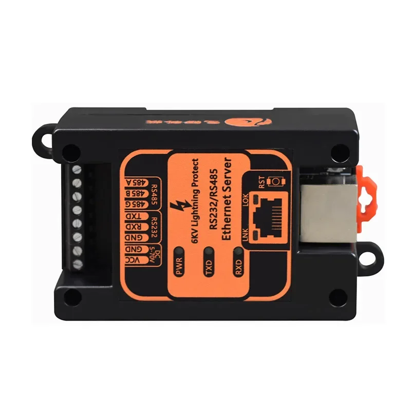 Industrial Grade RS485 to Ethernet Converter DIN Rail 1 Port RS232 RS485 Serial Ethernet Server