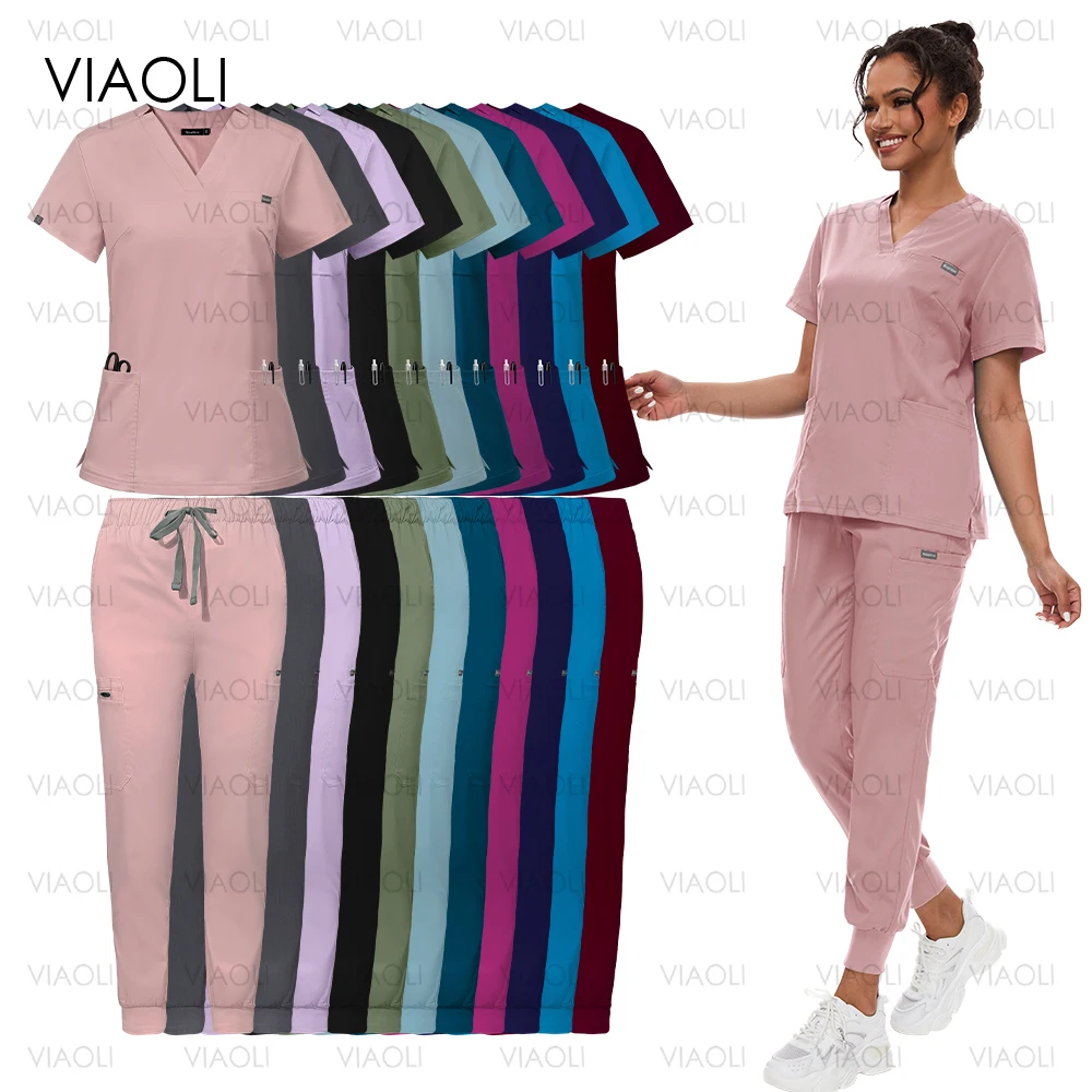 

New Clinical Work Clothes Hospital Medical Scrub Suits Women Men Scrub Set Beauty Work Clothes Nurse Uniform Surgery Accessories