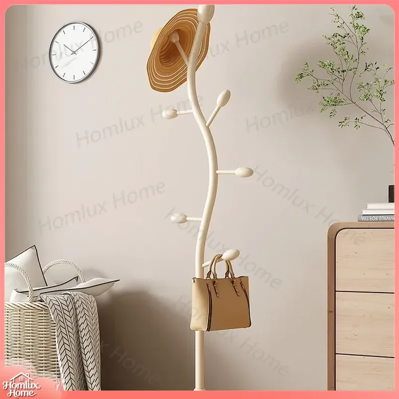 for Floor to Ceiling Clothes Rack Bedroom Foyer Fish Bone Hanger Simple Light Luxury Household Storage Garment Organizer