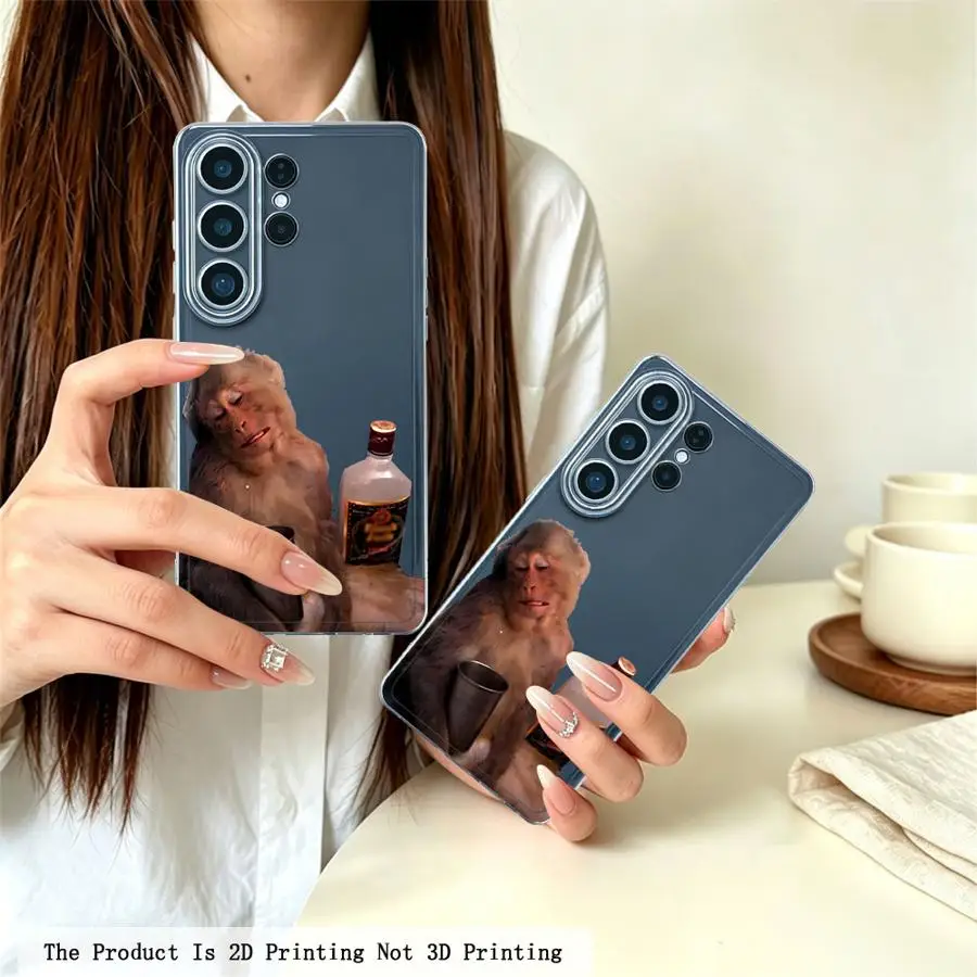 Brown Monkey Phone Cover Case for Samsung Galaxy S26 Ultra S25 Edge S24 Note 20 Ultra 10 S23 Ultra S20 Plus S23Ultra S22 FE S21