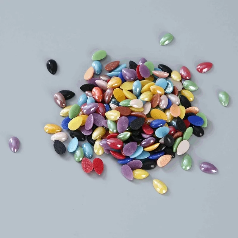 Multi-size Mixed Colors Glass Half Water Drop Shiny Flatback Beads for Jewelry Making Nail Art DIY Cabochon Scrapbooking Crafts
